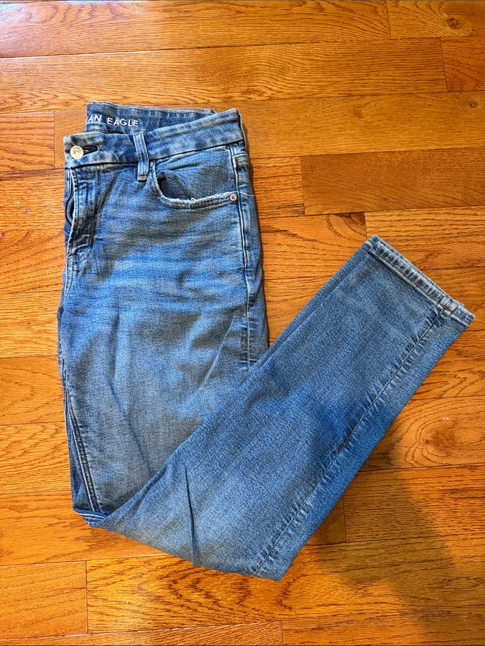American Eagle Outfitters Blue Curvy 90s Skinny Jeans